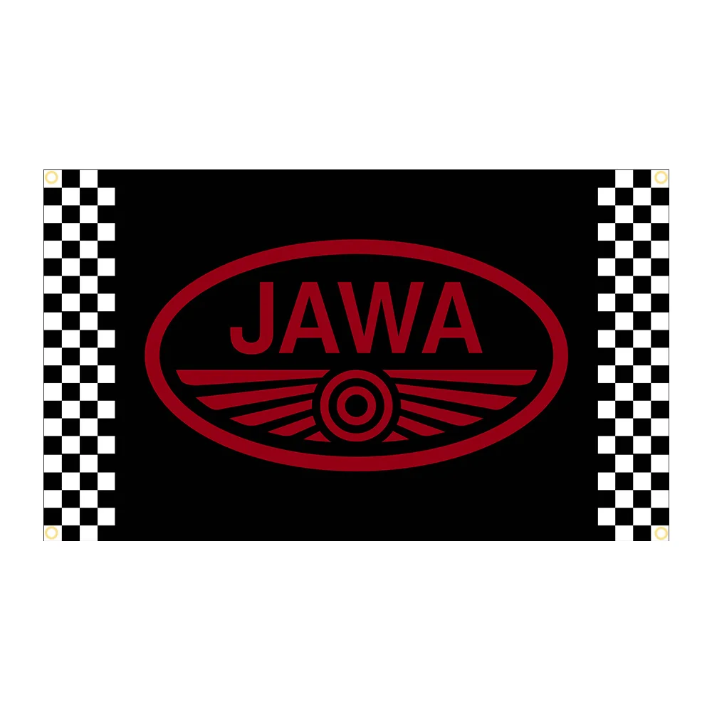 90x150cm JAWAs Vintage Motorcycle Flag Polyester Printed Racing Auto Banner Garage or Outdoor For Decoration Tapestry