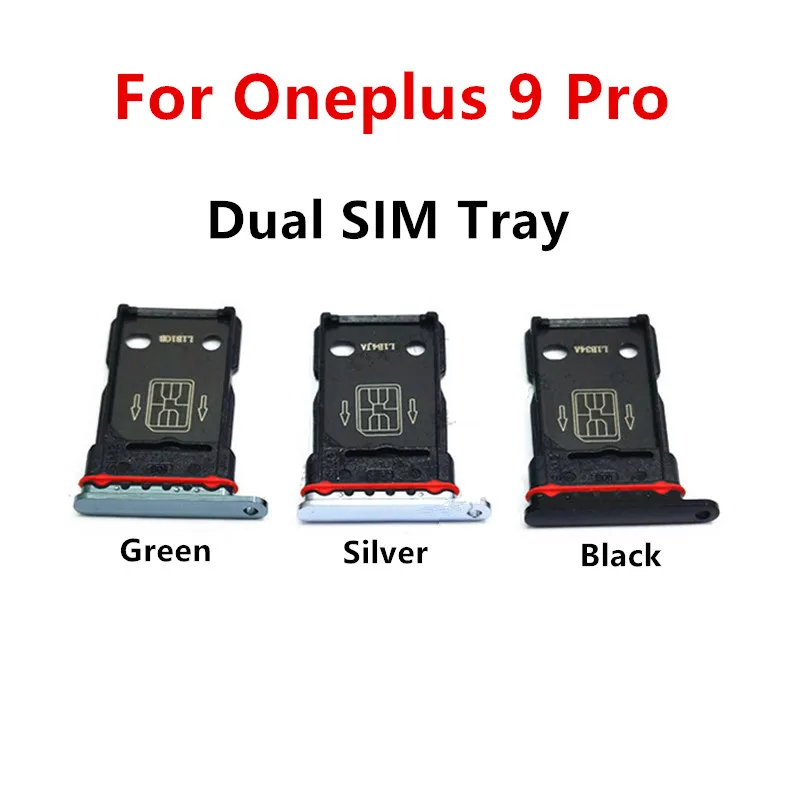 10PCS 9Pro Sim Cards Adapters For Oneplus 9 Pro 9R One Plus Dual Tray Socket Slot Holder Chip Drawer Replace Repair Housing Part