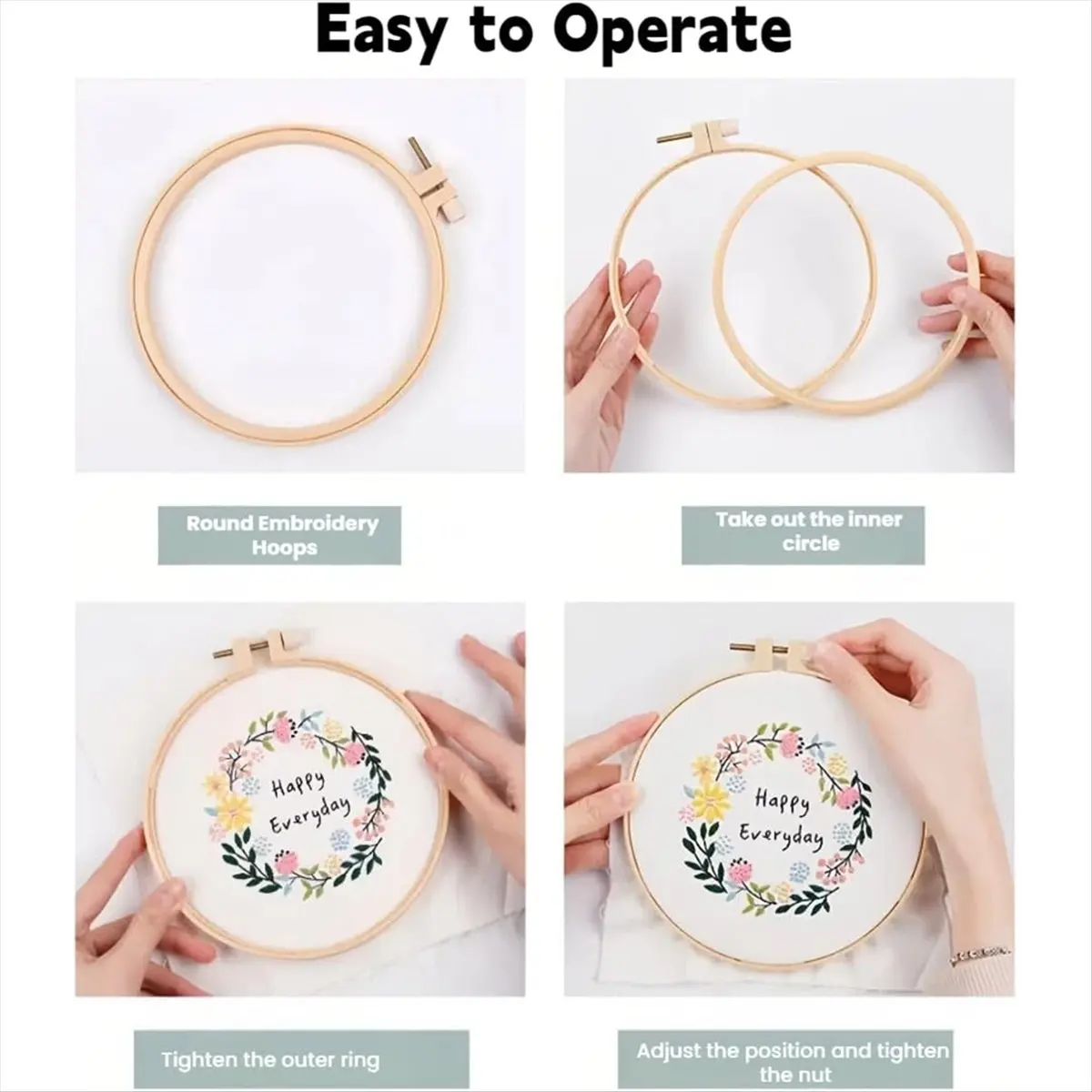 【2026 TOP Global】▼△◑12 Pcs 6 Inch Embroidery Hoop Set, Round - Hoops for Needlework, Sewing & Ornament Craft,for DIY Projects