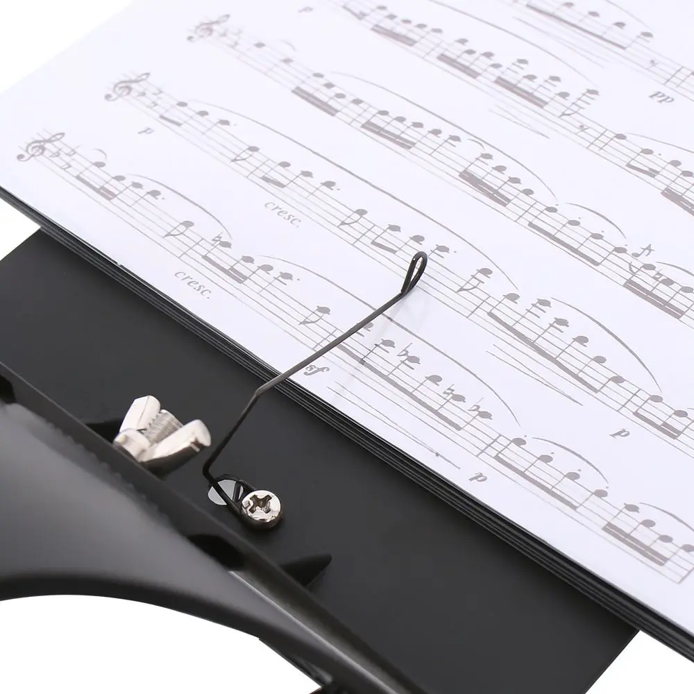Essential Flute Lyre Sheet Music Holder Black Durable Clip For Convenient Practice And Live Performance Setup