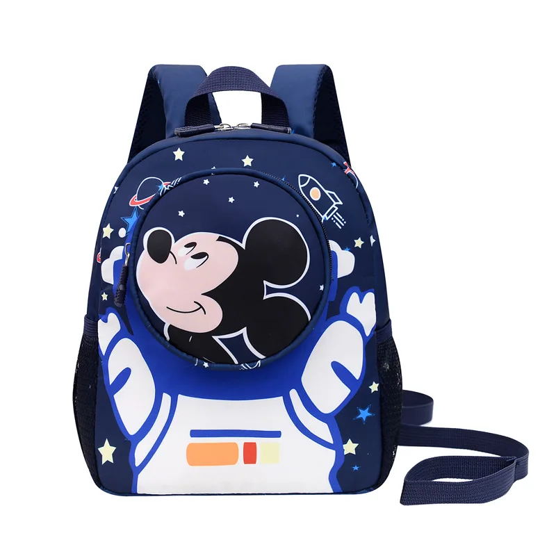 Marca Crianças Meninos E Meninas Anti-lost Schoolbag Disney Mickey Baby Primary Kindergarten Backpack Moda Cute Children's Book Bag