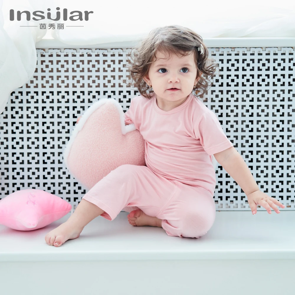 Insular Baby Clothes High Waist Belly Protection Autumn Clothes Split Modal Suit Super Foreign Baby Autumn Clothes And Pants