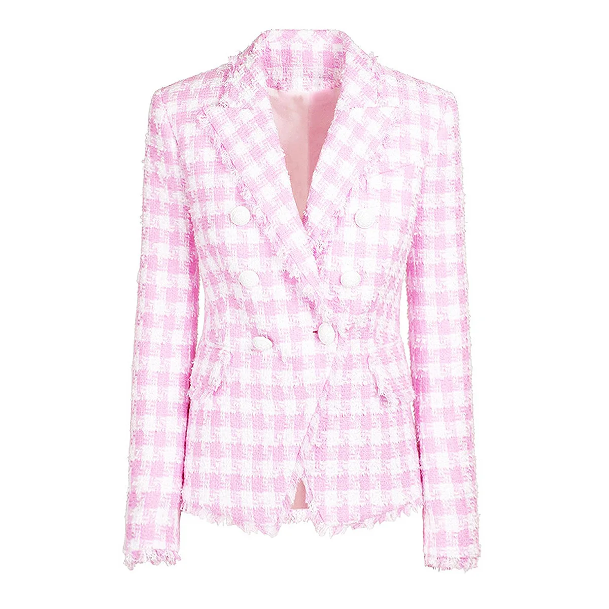 Retro Double-Breasted Blazer Slim-Fitting Top Korean Autumn New Collection Traf Jacket Outerwears Ropa Mujer Traf Woman 2026