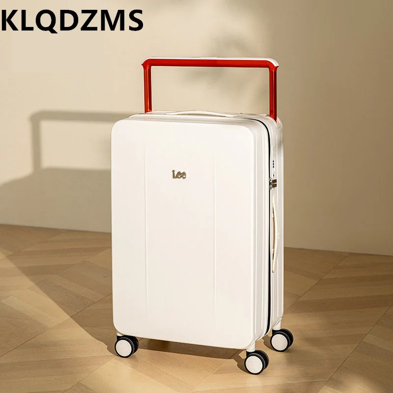 

KLQDZMS 20"22"24"26Inch Luggage Travel Bag Multifunction Boarding Box USB Charging Trolley Case Lightweight Rolling Suitcase