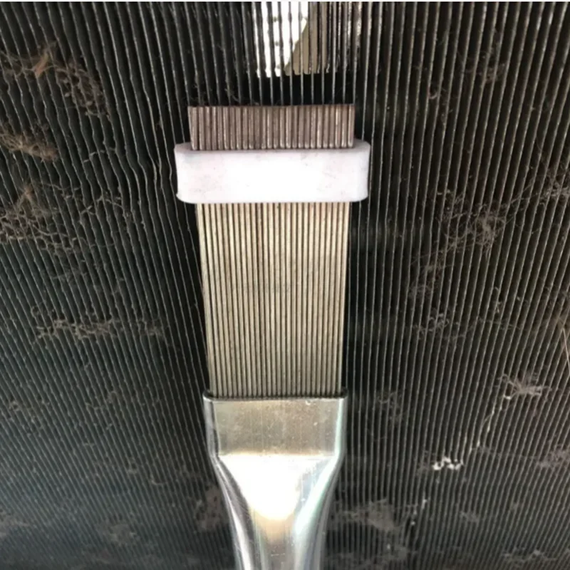 Air Conditioner Condenser Fin Cleaning Brush Coil Condenser Brush AC Fin Comb Stainless Steel Air Refrigerator Fin Brush