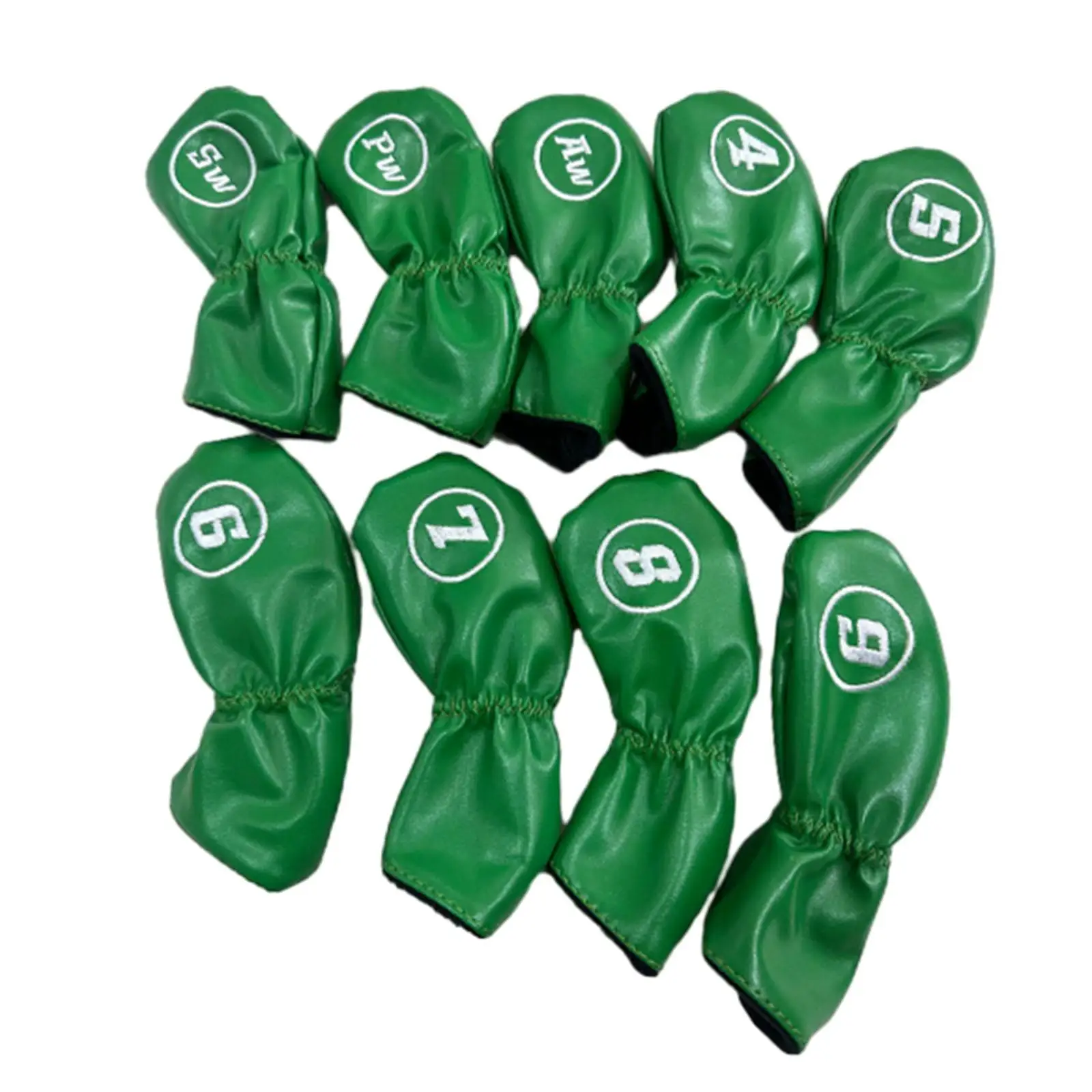 PU Leather Golf Head Cover Set for Iron Clubs Number Tag Headcover Durable Shockproof Protector for Iron Cover Golf Cushion