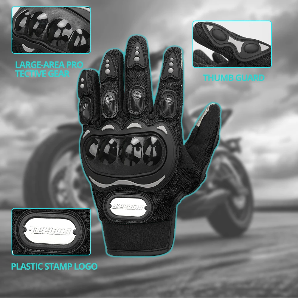 Motorcycle Riding Gloves Anti Fall And Anti Scratch Touch Screen Full Finger Sports Gloves Breathable Gloves For All Seasons