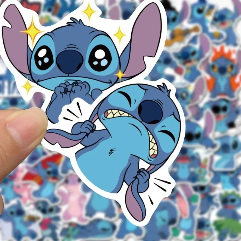 100pcs of Cute Steedy  Lilo Stitch Stickers for Scrapbook Laptop Phone Luggage Skateboard Decals Sticker Kids Graffiti Toys Gift