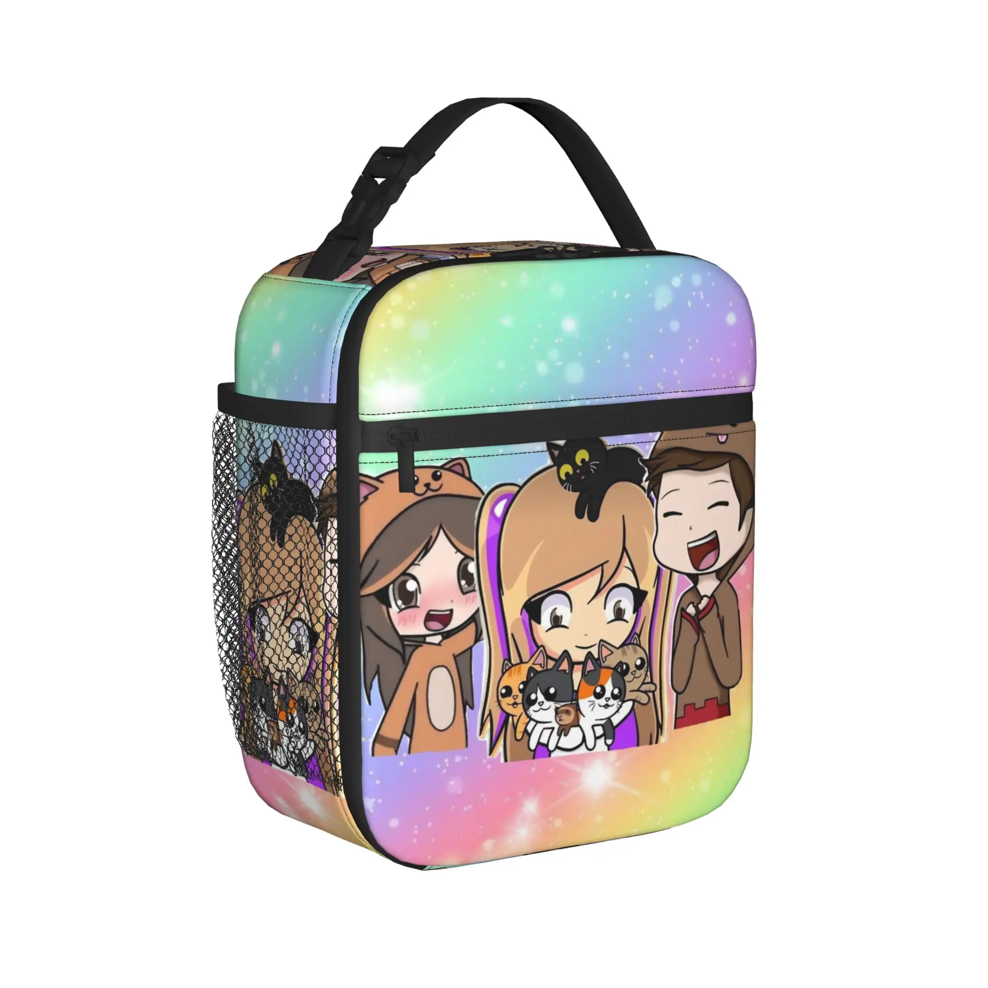 Lyna Vallejos Gamer Insulated Lunch Bag Large  Meal Container Thermal Bag Tote Lunch Box Beach  Picnic Men Women