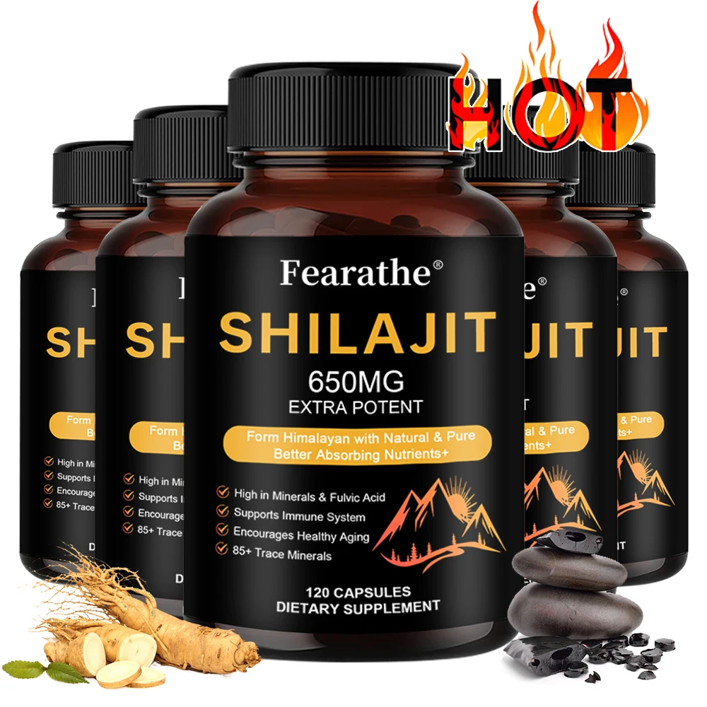 Fearathe Shilajit Supplement, Anti-fatigue Energy Support, Aids Athletic Performance, Endurance, and Recovery