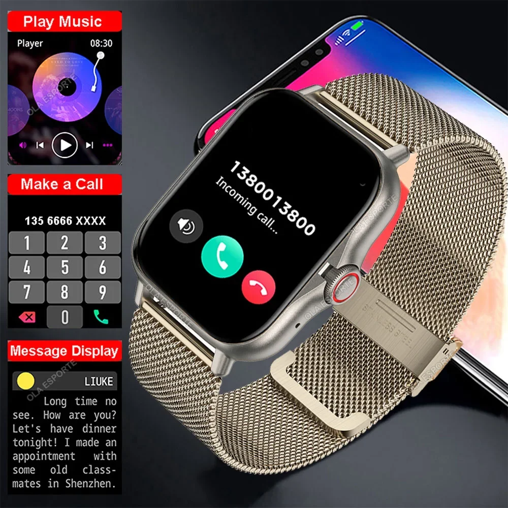 For Xiaomi 2025 New Smart Watch for Men Women GPS SmartWatch 1.44 Inch Bluetooth Calls Sports Fitness Watches Phones Android iOS