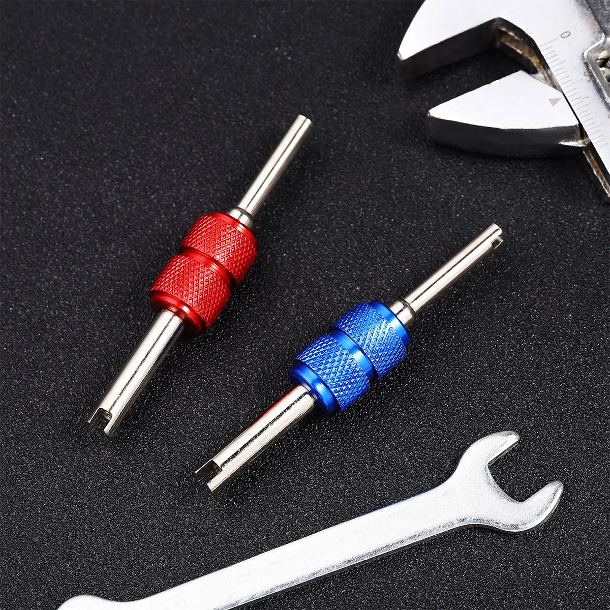 

2Pcs Aluminum Alloy Tire Stem Core Remover Tool Dual Head Compact Design for Car Truck Motorcycle Bicycle Atv Repair Installer