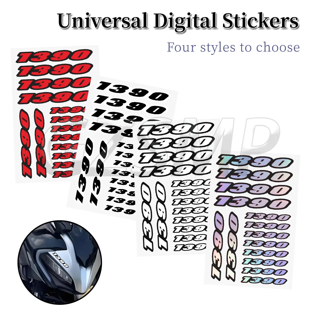 Motorcycle Fairing Tail Sides Sticker Decal Emblem Number Sticker Fit For KTM 1390 Super Duke Motorcycle Stickers Number 1390