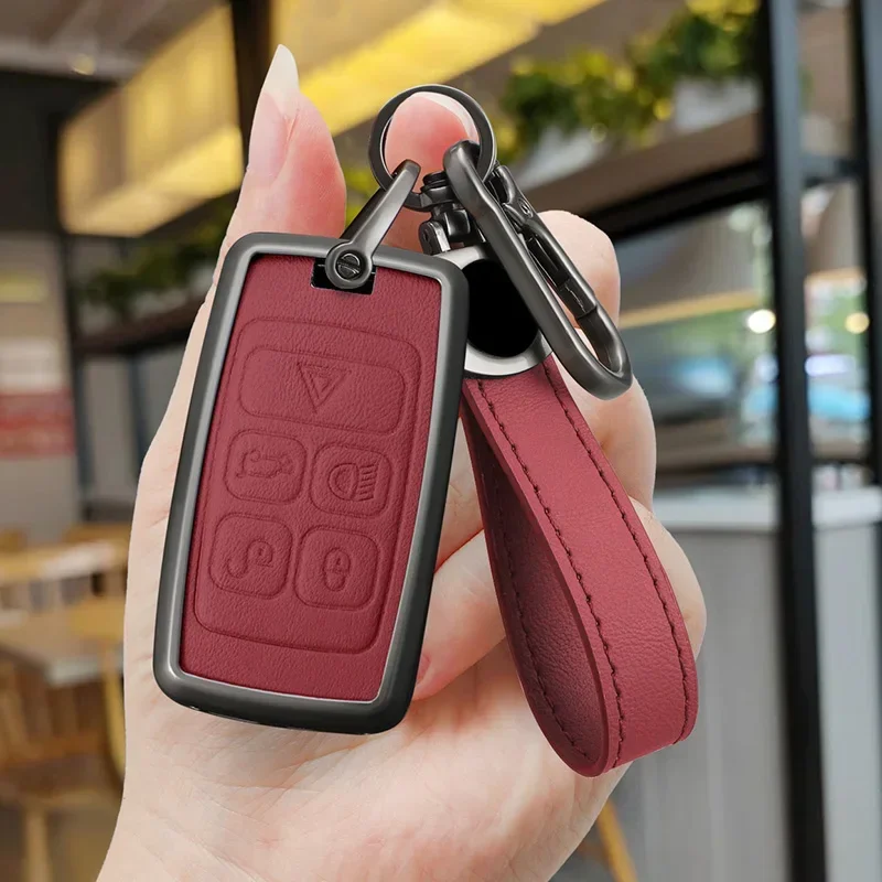 Zinc Alloy Car Key Case Cover For Land Rover Range Rover Sport Discovery 3 4 Elander 2 Evoque Accessories Holder Sh