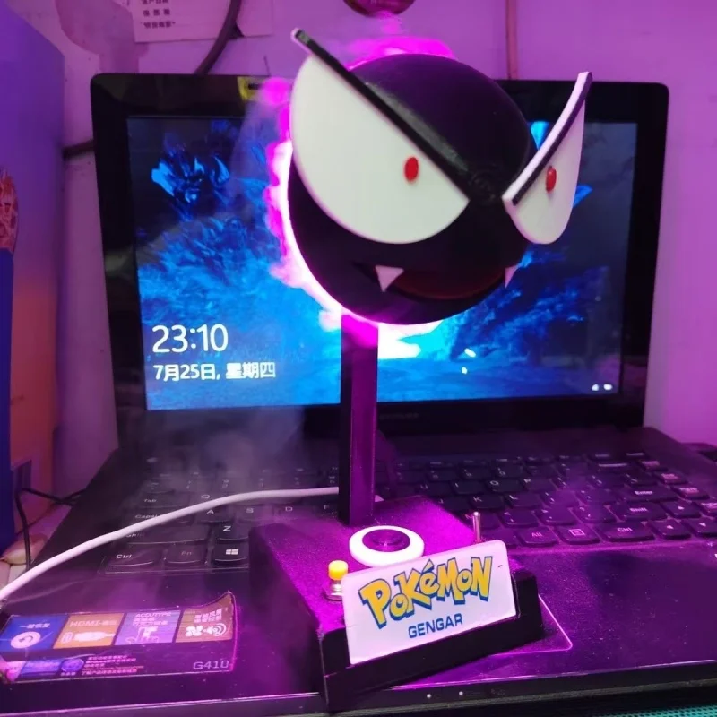 Pokemon Action Figures Gastly Anime Figure humidifier Collect Desktop Decoration Night Light Model Toy Children's Figurine Gift