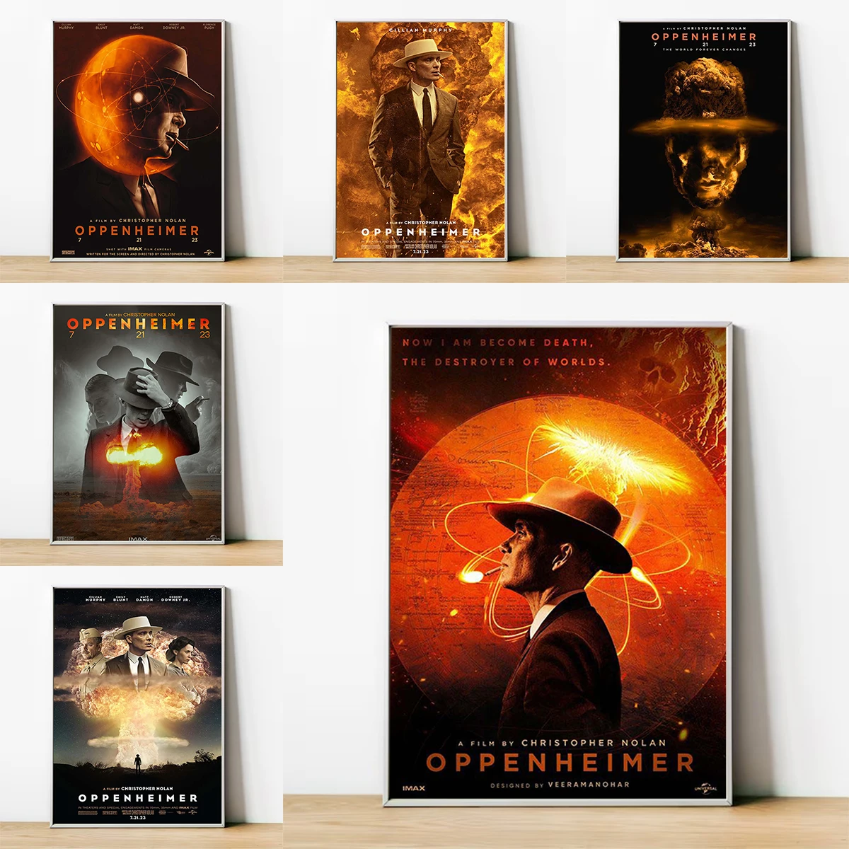 

Posters for Wall Decor Oppenheimer Movie Poster Decorative Painting Home Decorations for the Room Canvas Home and Decoration