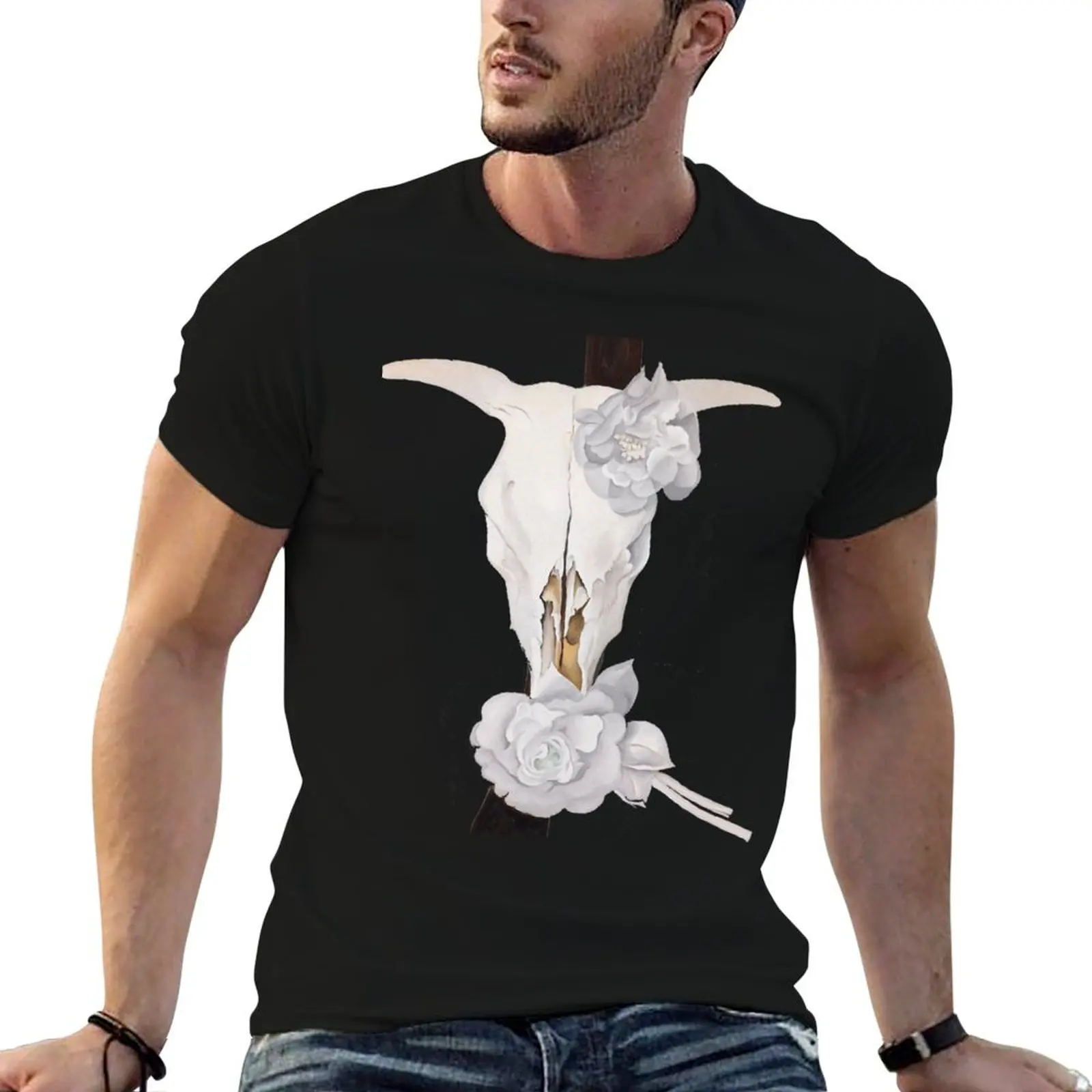 

Skull Classic T-Shirt t t - man Georgia graphic Cow&x27;s man Keeffe luxury shirt O shirt