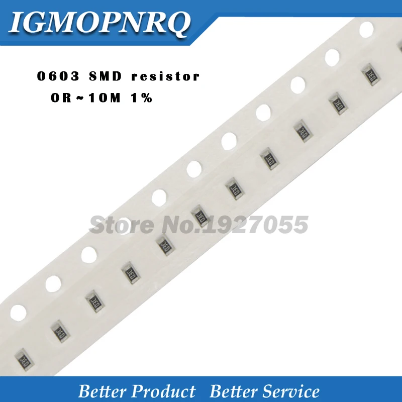 100 piezas 0603 1% SMD resistencia 0R ~ 10M 1/10W 0R 1R 10R 100R 150R 220R 330R 470R 1K 2,2 K 10K 100K 1M 0 1 10 100 150 220 330 470 ohm