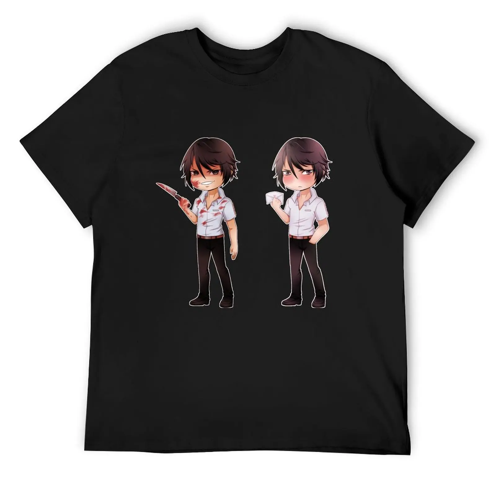 Yandere Kun - BOTH T-Shirt anime tshirt Short sleeve tee tee shirts for men