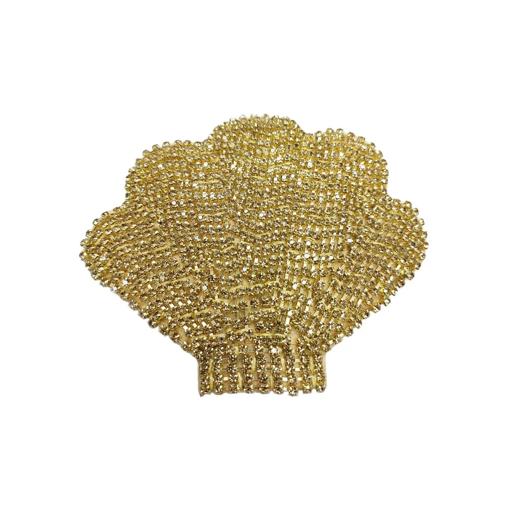 Industria pesada, cuentas hechas a mano, cadena de diamantes, concha cosida a mano, pegatina de tela de amor Ins, ropa de escenario, accesorios de joyería para equipaje