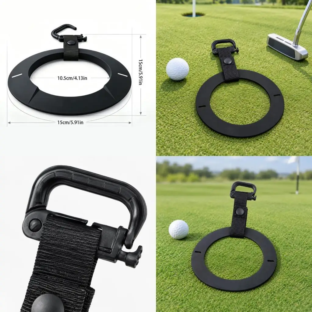 Golf Putting Practice Cup with Shallow Entry Flexible Molded Body and Tool-Free Placement for Carpet, Putting Greens 24BD