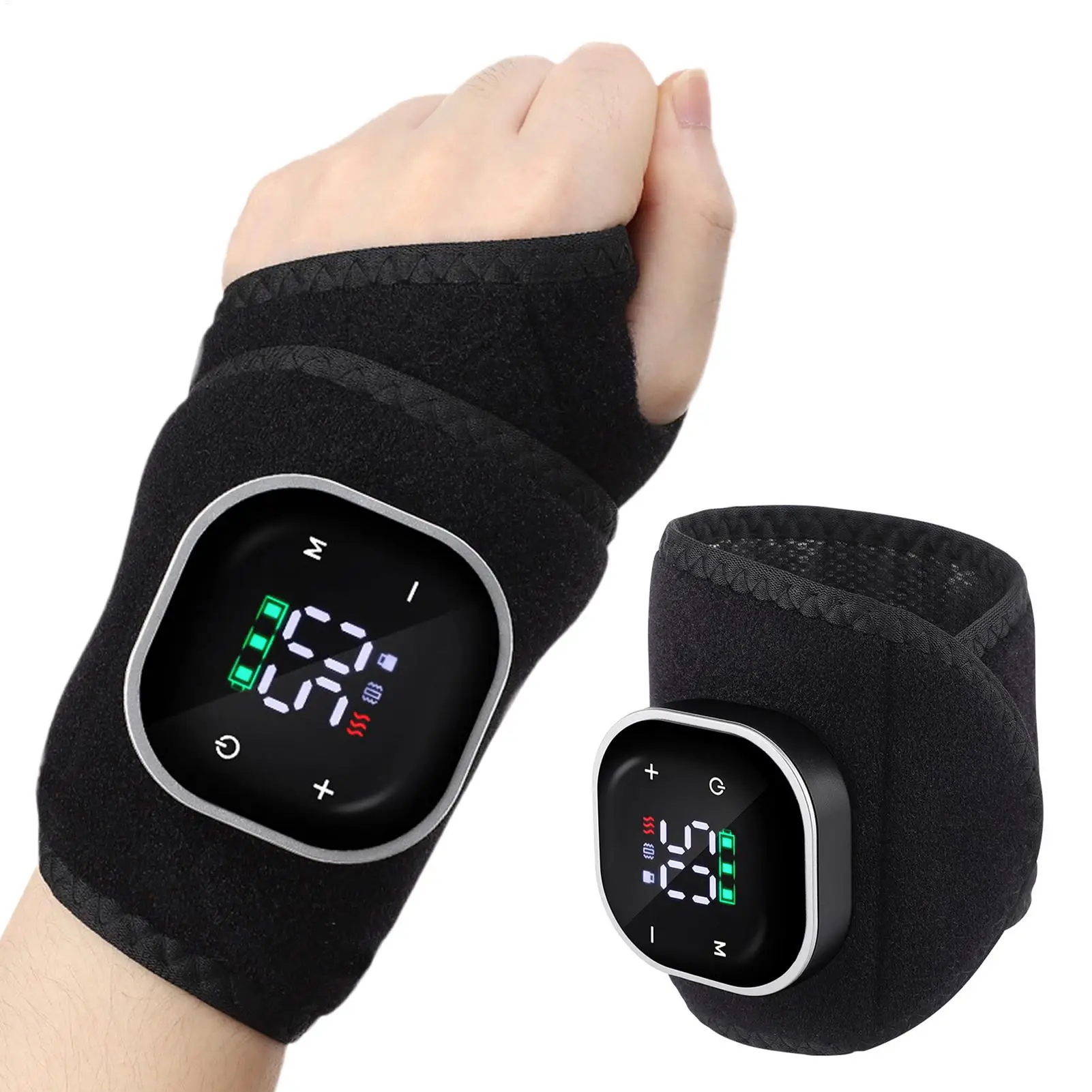 

Грелка для рук с 3 уровнями вибрации, USB-зарядка, LED-дисплей, массажер, электрические грелки для запястий для зимы, для улицы и дома