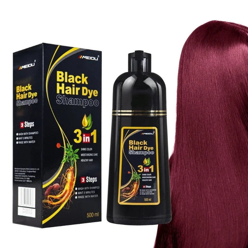 500ml Natural Original Hair Color Dye Shampoo  in Minutes Long Lasting Drop Shipping