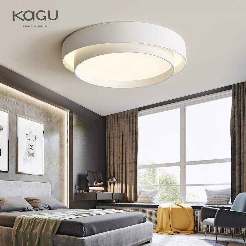 LED Ceiling Light All Copper Modern Living Room Light Nordic Simple Room Round Bedroom Decorative Light Ceiling Light