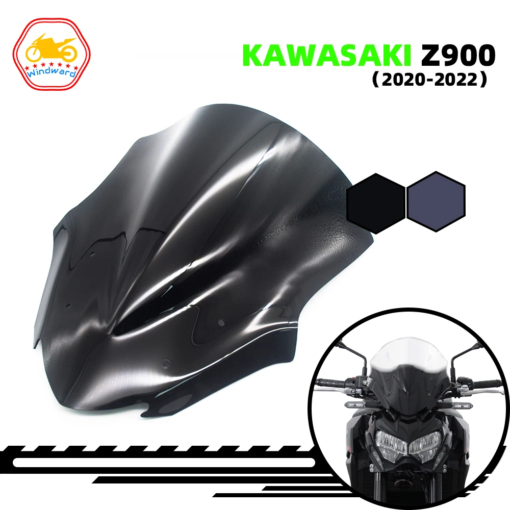 

Motorcycle Sports Windshield Visor Windscreen Fits For KAWASAKI Z 900 20-21 Z900 2020 2021 Double Bubble