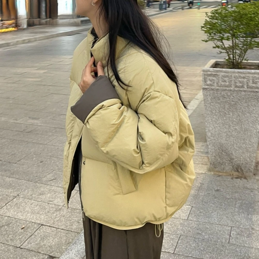 

Advanced Casual Nice Elegant Coat Small Fellow Hot Sell Trendy Warm Parkas Korea Chic Short Panelled Preppy Style