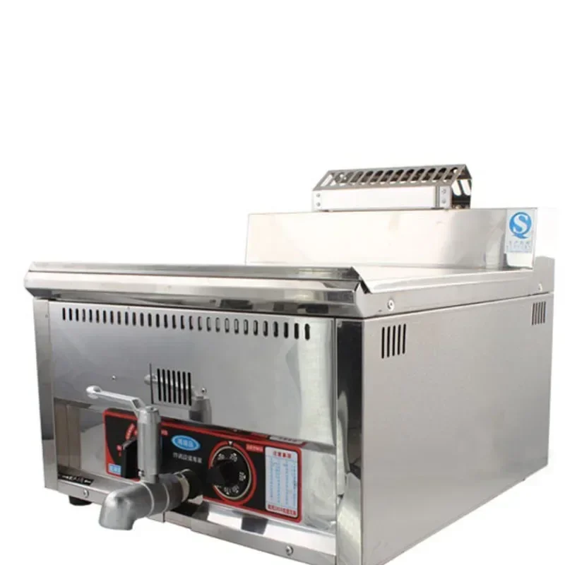 Liters Temperature Control Fried Chicken French Fries Machine Gas Fritter Machine GF-17L Single-Cylinder Deep Fryer 17