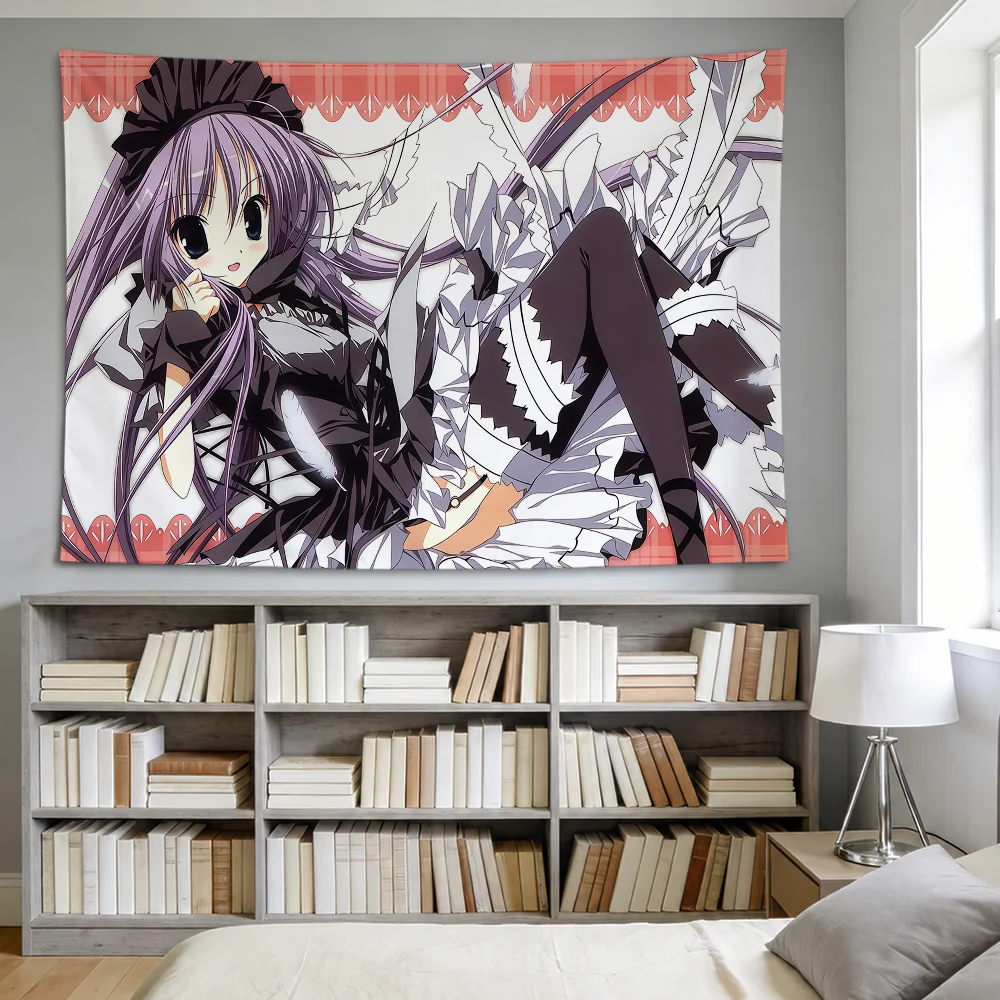 Kawaii Moe Drop Flag Anime Room Dorm Y2k Candy Party Hogar Bedside Living Room Wall Hanging Girl Korie Decor Riko Banner Gift