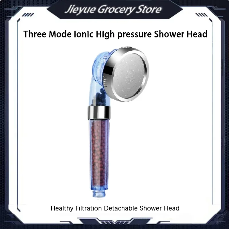 

Three Mode Ionic High pressure Shower Head,Healthy Filtration Detachable Design, Save 40% water Shower Head