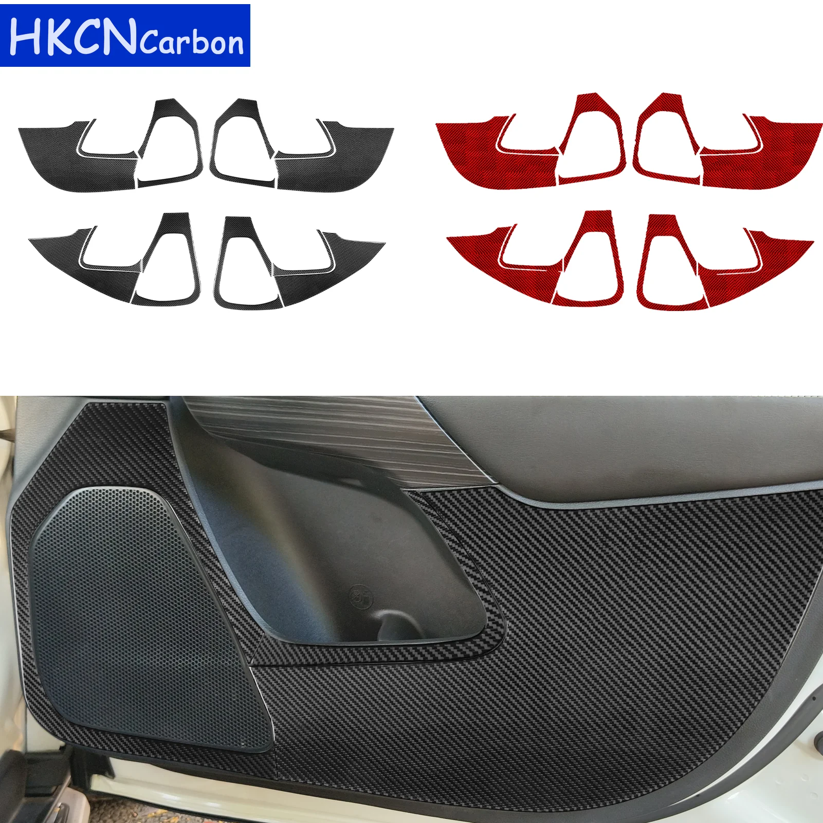 For Jeep Cherokee 2014—2018 Car Accessories Real Carbon Fiber Auto Door Protector Panel Cover Trim Sticker Decoration