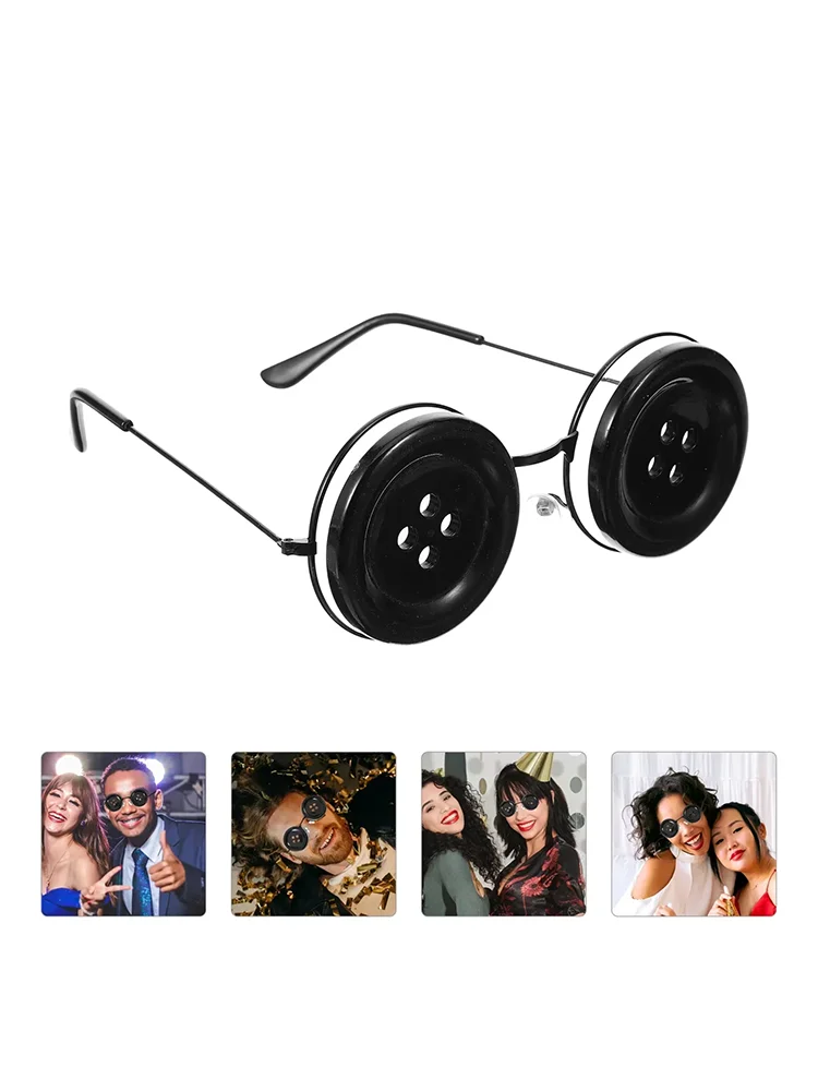1 Stück generische Korallenknopf-Brille, Kostümzubehör, Brille, Anziehknopf-Brille, Halloween-Partyzubehör für Erwachsene und Kinder