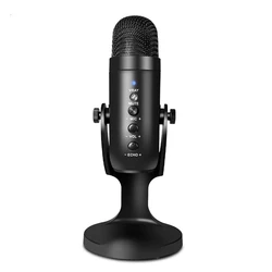 Condenser Microphone G-MARK POP4 USB Tabletop Mic ASMR Echo Real-Time Monitoring Cardioid For Studio Recording YouTube Live