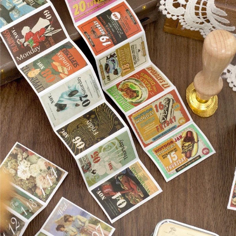 مجلة الذهاب 365 صفحة الإبداعية لزجة المسيل للدموع التقويم 2026 ريترو كتاب التقويم الصغير لمجلة مخطط سكرابوكينغ مذكرات لتقوم بها بنفسك