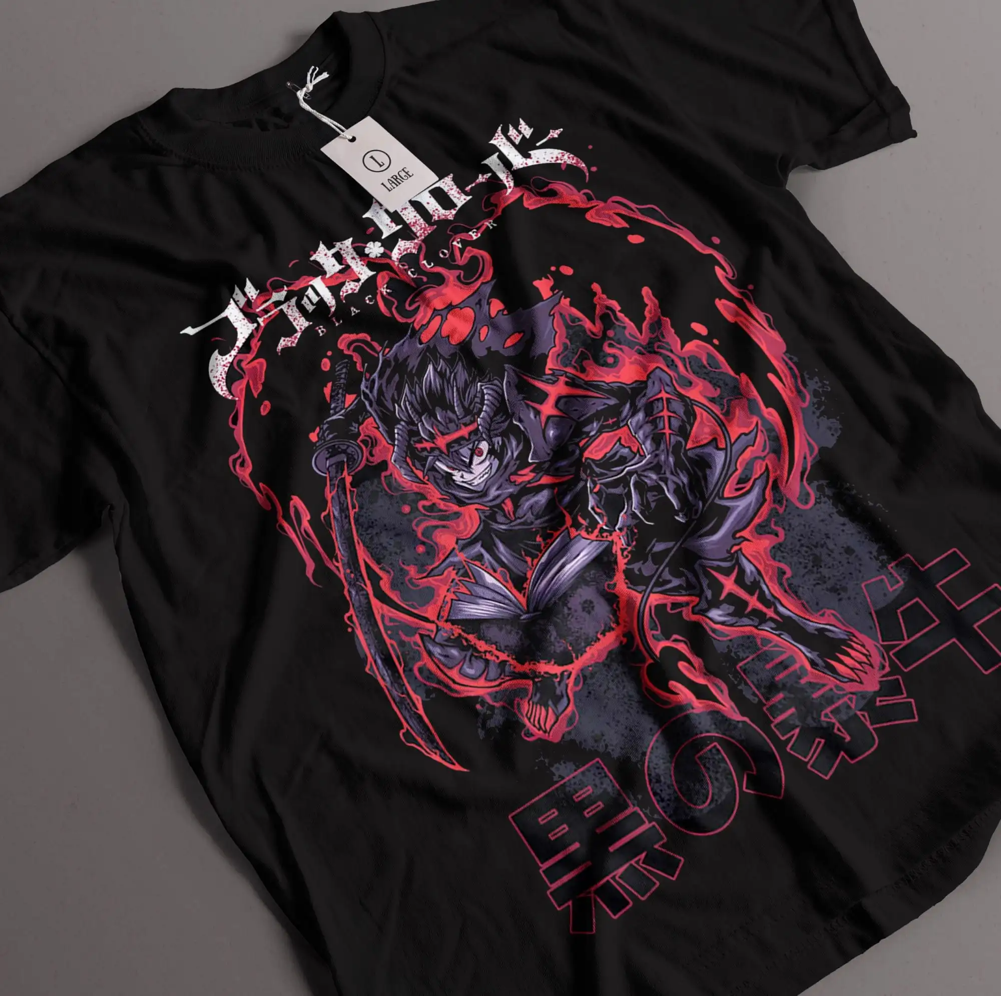 Asta  Black Clover Anime Devil Union Form Graphic T-Shirt Cotton Men Women Streetwear Tee