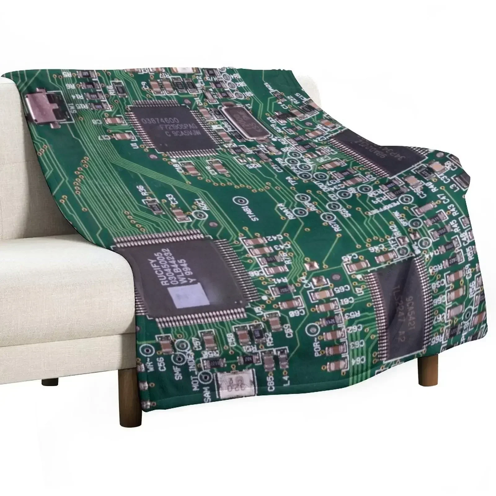Circuit Board Throw Blanket Year Round Soft Comfortable Blanket for Home