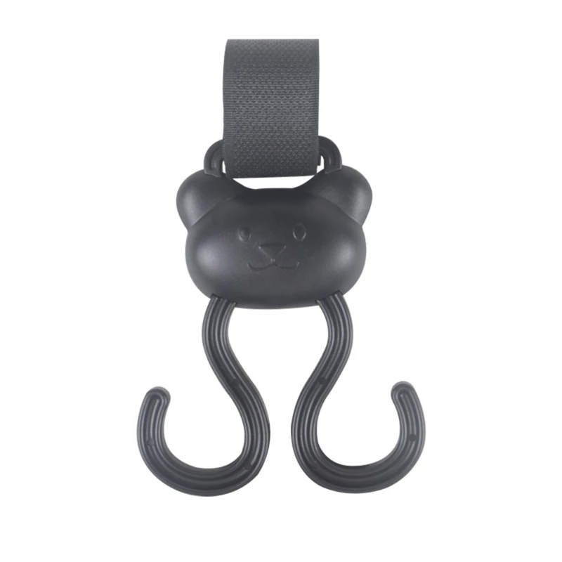 57EE Adjustable Strollers Accessory Hanger Clip Double Hook Designing Easy Installation No Tool Required for Busy Parents