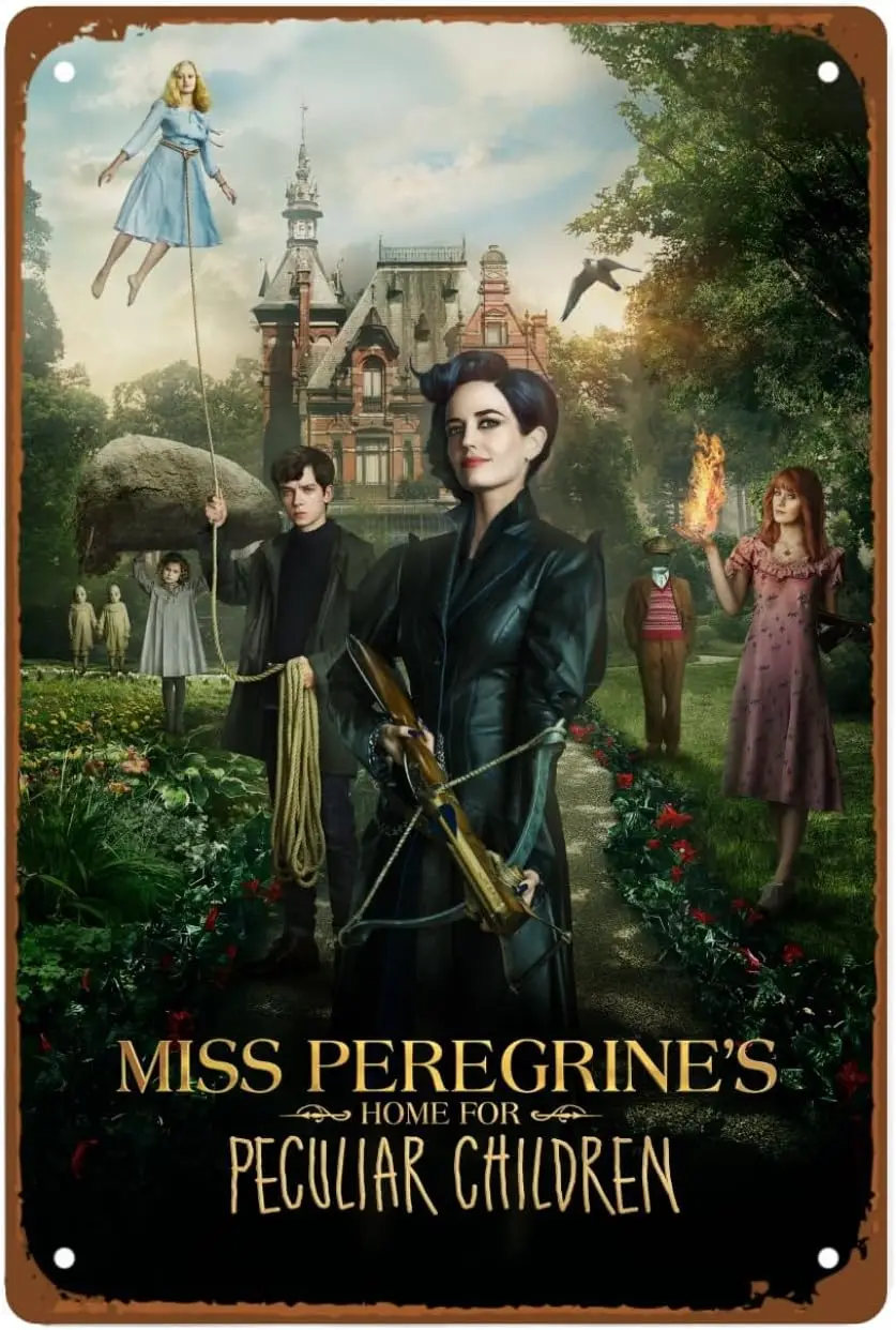 Miss Peregrines Home For Peculiar Children Movies Metal Wall Tin Sign Fantasy Adventure Movie Man Cave Decor Retro Gift Vintage