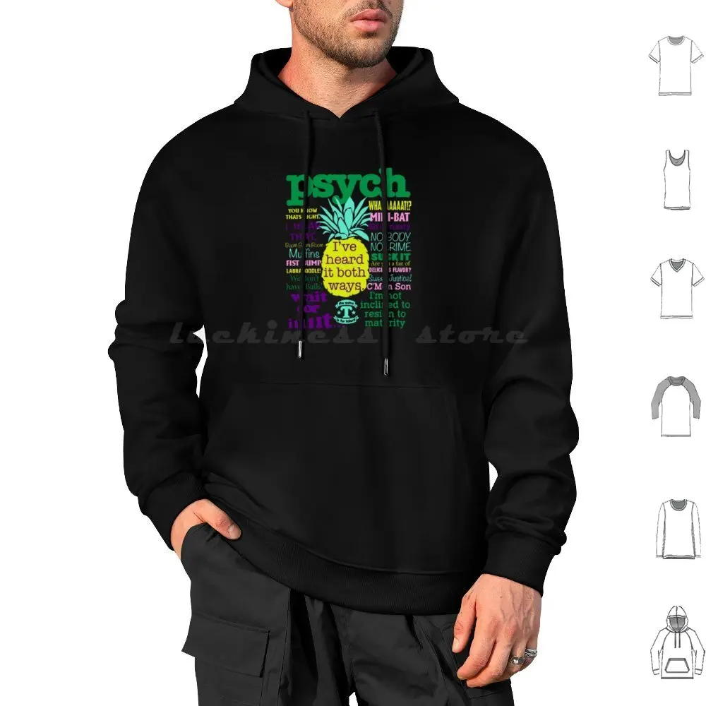 

Psych Psych Tv Juliet Ohara Psychic Detective Henry Spencer-Psych Quote Hoodie cotton Long Sleeve Psych Shawn Spencer