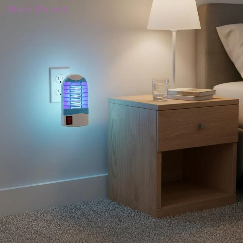 New Mosquito Killer Lamp Electric LED Fly Trap Zapper  Killer Repellent Plug Home Bedroom Mute Anti Mosquito Lamp