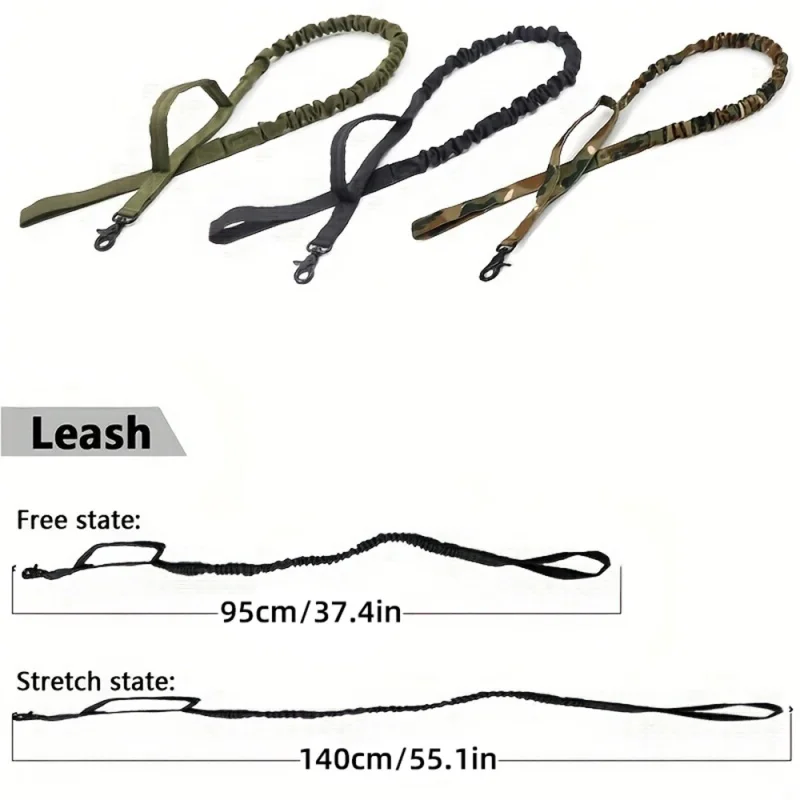 Hundehalsband-Leine-Sets Langlebiges Verstellbares Taktisches Halsband mit Leine für Mittelgroße und Große Hunde Deutscher Schäferhund Outdoor-Trainingszubehör – Detail 7