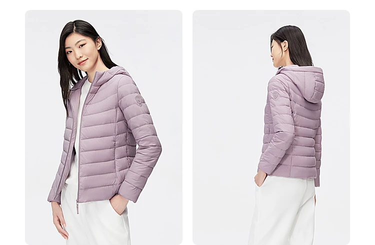 BOSIDENG New 90% Down Jacket for Women Light Jacket Hooded Jacket