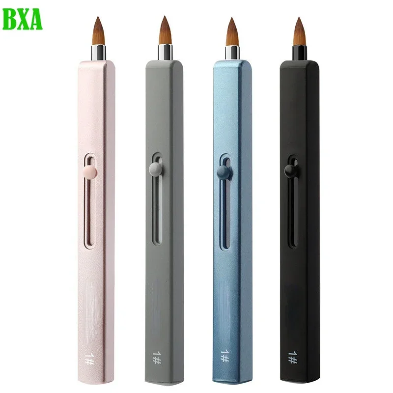 

1PCS Lip Makeup Brush Retractable Lipstick Lip Gloss Brush Telescopic Dual Use Lip Eyeshadow Brush Beauty Tools With Protect Cap