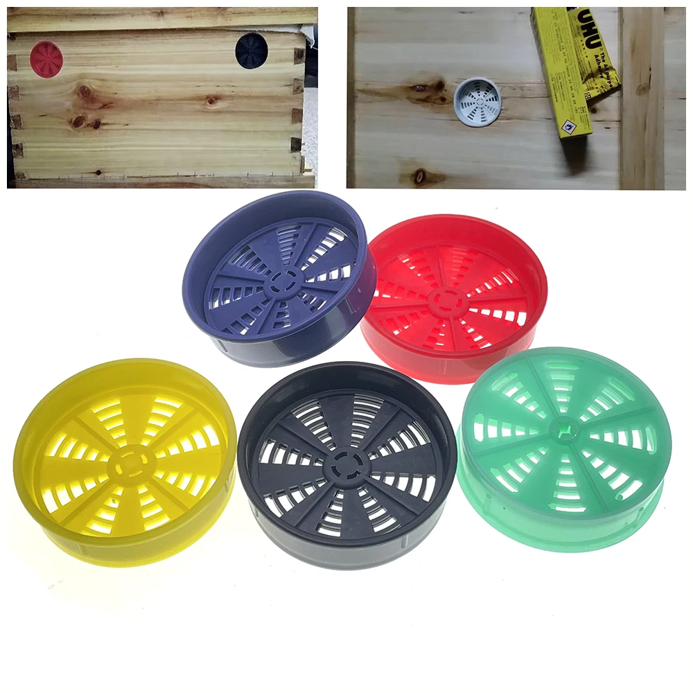 12pCS Beehive Nest Hive Round 53mm Rotatable Door Ventilation Window Airflow Air Inlet Close And Open Cooling Colony Bee Tools