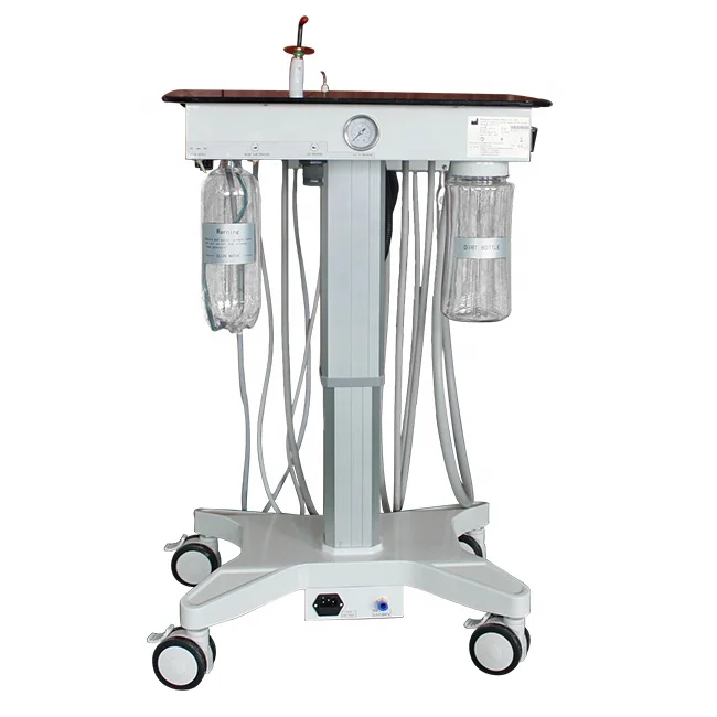 Portable Mobile Dental Unit Cart Dental Turbine Unit With Air Compressor Available