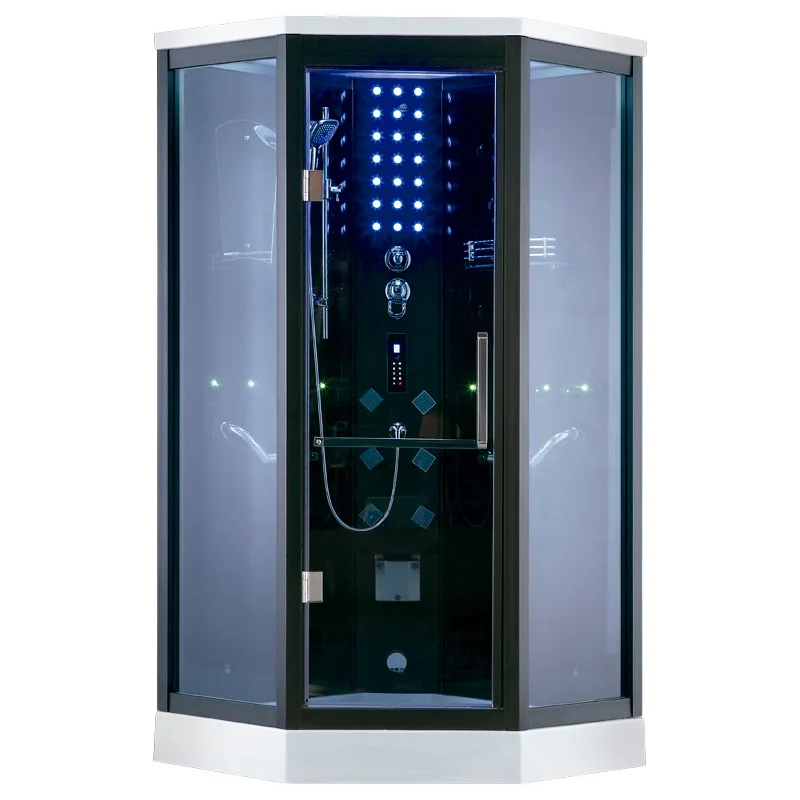Home bathroom music function glass luxury steam shower cabin sauna