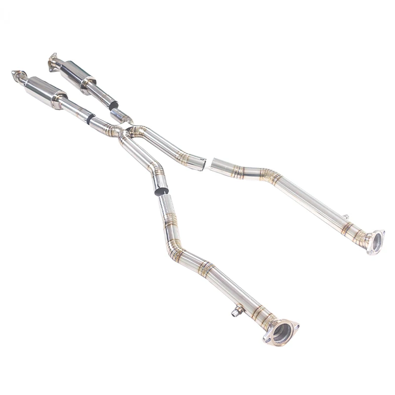 For Exhaust   2014-2025 Lexus IS500 RCF GSF 5.0L V8 Titanium Alloy Mid Section with Resonator X-pipe Exhaust Muffler